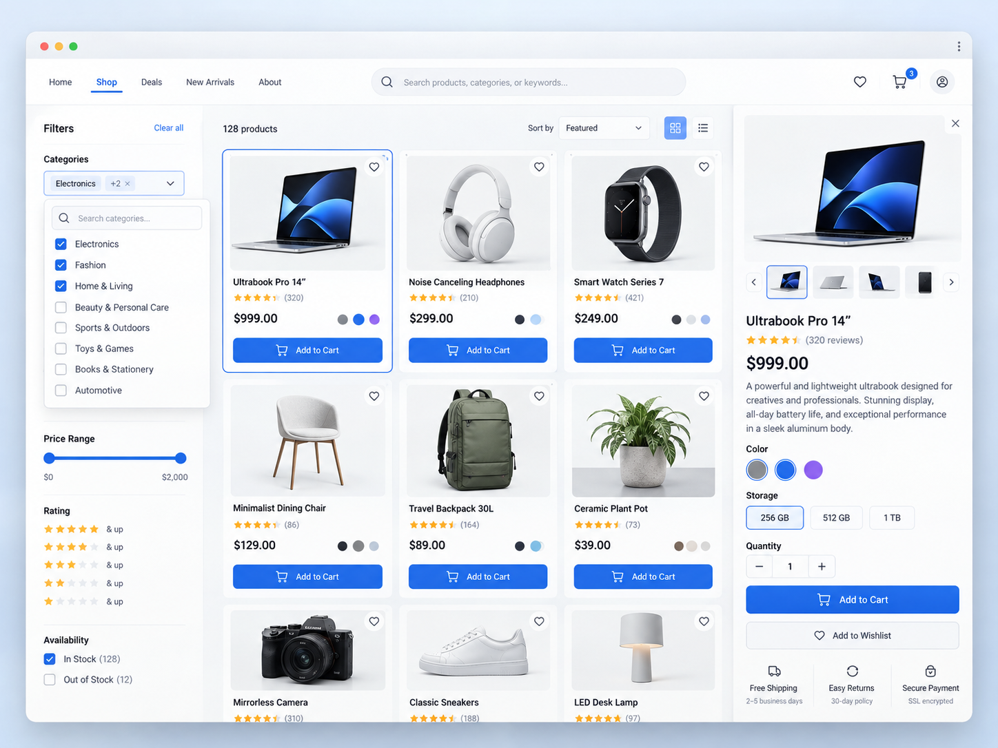 Scalable Product Listing Platform